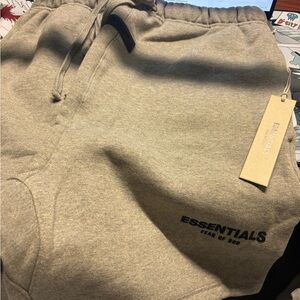 Essentials Fear of God Gray Sweats shorts